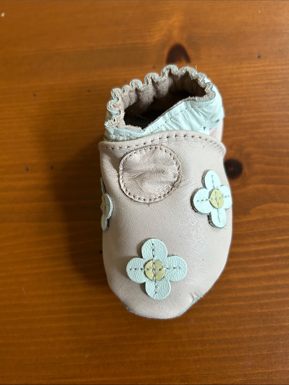 Robeez Soft Leather Pink Floral Baby Shoe - Kids Shoes